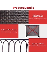 Patio Hanging Rattan Basket Chair Swing Hammock Chair with Seat Cushion