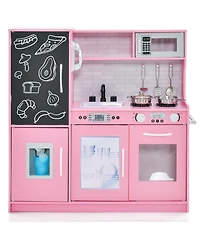 Kid's Pretend Play Kitchen Toddler set with Blackboard