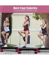 31'' Aerobic Exercise Stepper Cardio Trainer W/Riser Adjustable