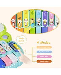 Costway 3 in 1 Musical Instruments Electronic Piano Xylophone Drum Set Learning Toys