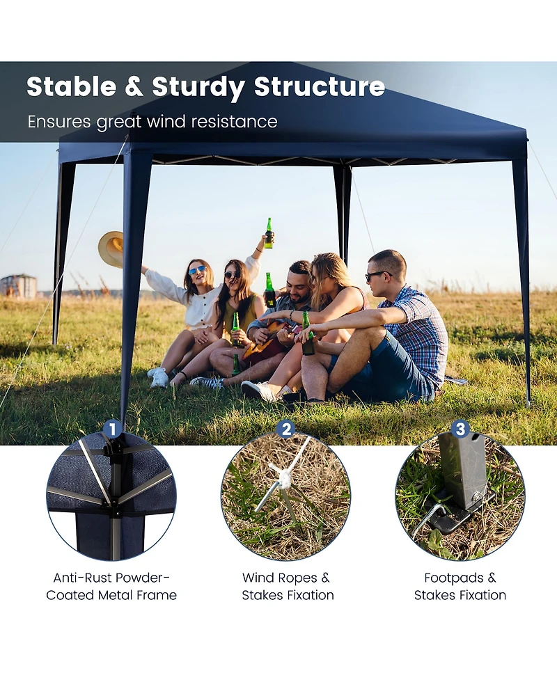 Patio 10x10ft Outdoor Instant Pop-up Canopy Folding Sun Shelter Carry Bag