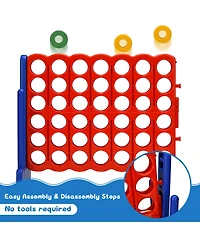 2 Pcs Giant 4 A Row Jumbo 4-to-Score Game Set W/Storage Carrying Bag for Kids Adult
