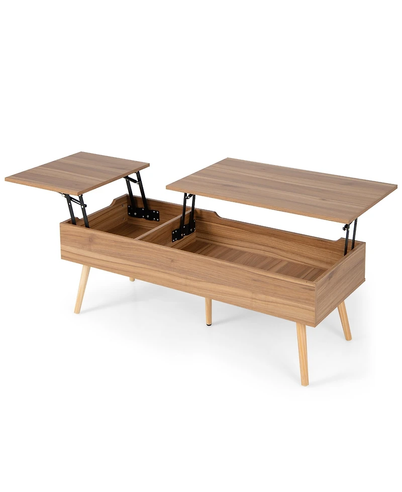 47'' Lift Top Coffee Table Central Table with Hidden Compartments