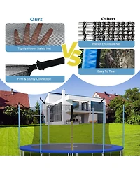 Costway 15FT Trampoline Replacement Safety Enclosure Net Weather-Resistant