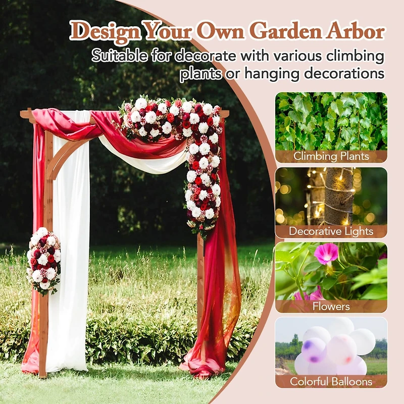 Premium Outdoor Wooden Fir Arbor Arch Pergola Trellis Wood