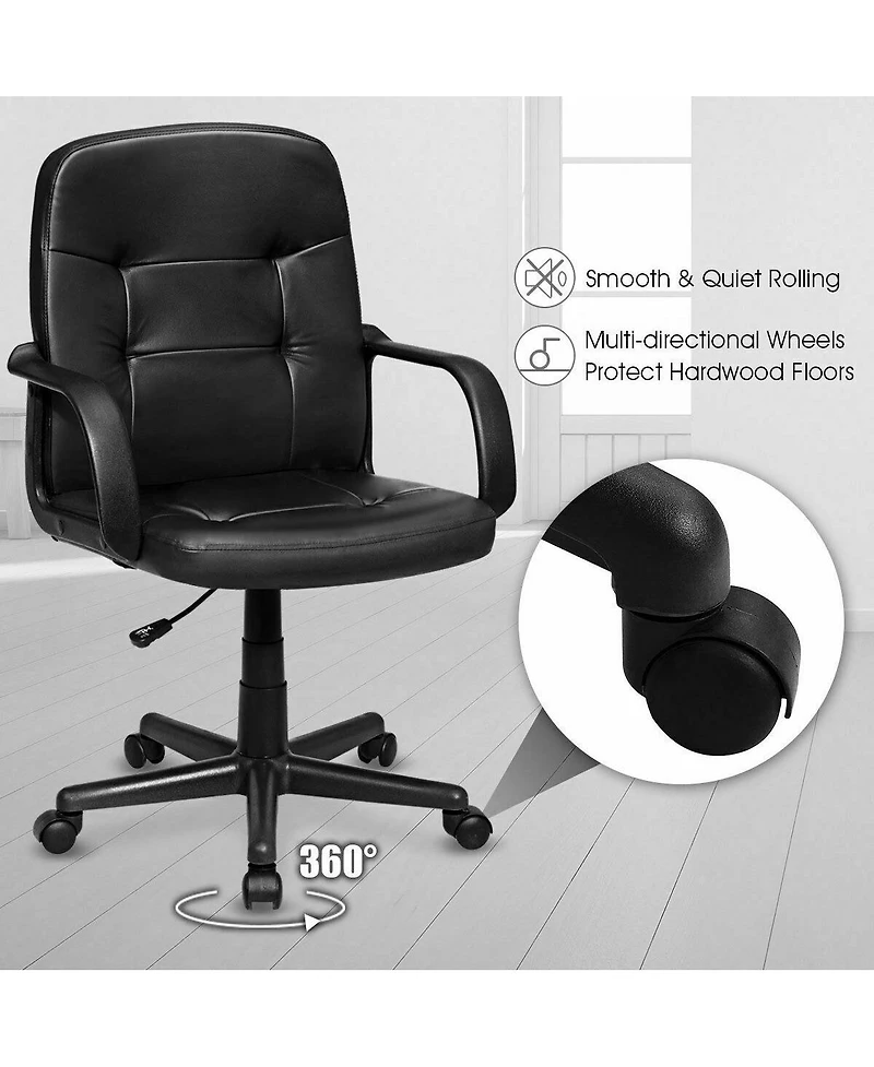 Ergonomic Mid-Back Executive Office Swivel Computer Desk Chair