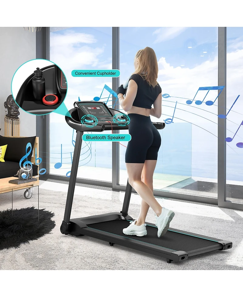 2.25HP Electric Running Machine Treadmill Bluetooth Speaker