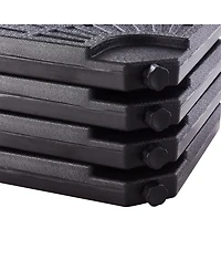 Costway 4 Plate Patio Offset Umbrella Base Stand Weights Sand/Water Filled Base