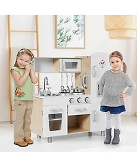 Vintage Play Kitchen Pretend Kids Cooking Playset Toys w/Water Dispense