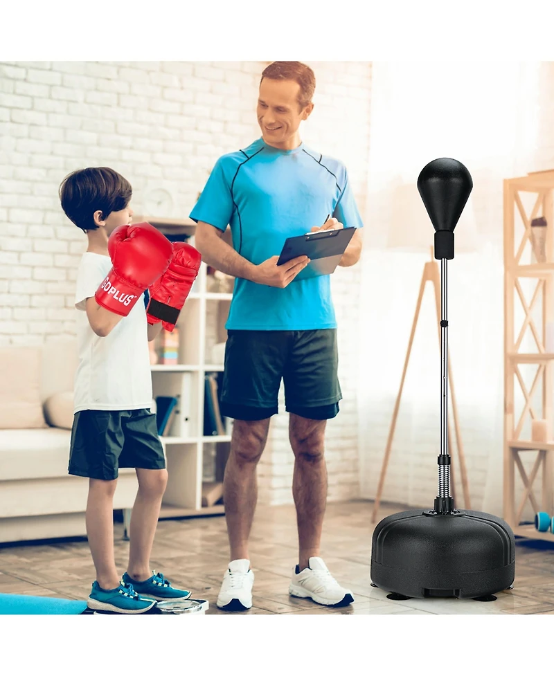 Freestanding Punching Bag with Stand Boxing Gloves for Adult Kids Adjustable