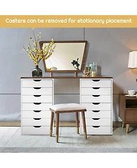 7 Drawer Chest Storage Dresser Floor Cabinet Organizer