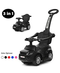 Costway 3 1 Ride on Push Car Toddler Stroller Sliding w/Music