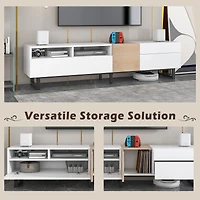 Streamdale 80" Tv Stand with Double Storage & Drop Down Door