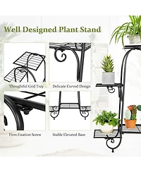 6-Tier Plant Stand with Adjustable Foot Pads