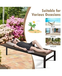 Inolait Sugift 6-Position Chaise Lounge Chairs with Rustproof Aluminium Frame