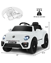 Slickblue Volkswagen Beetle Kids Electric Ride On Car with Remote Control