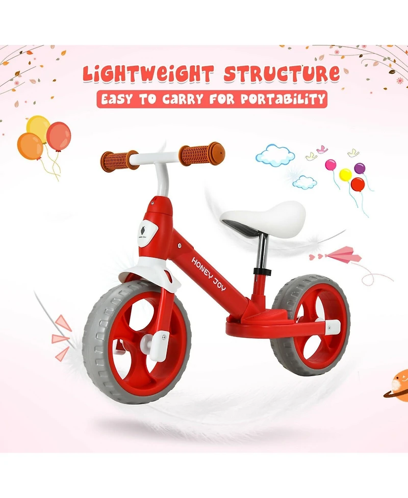 Slickblue Kids Balance Training Bicycle with Adjustable Handlebar and Seat