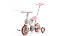 Kids Trike Bike 4-in-1 with Push Handle and Height-Adjustable Seat for Growing Kids
