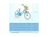Slickblue 16-Inch Kids Bike with Adjustable Handlebar for Girls Boys Ages 4-7