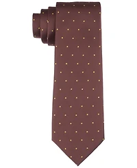 Tayion Collection Men's Brown Dot Tie