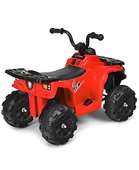 Kids Ride On Atv Quad 4 Wheeler Electric Toy Car 6V Battery Power Led Lights