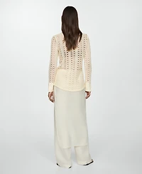 Mango Women's Regular Crochet Shirt