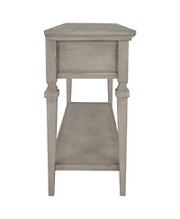 Simplie Fun Classic Retro Style Console Table With Three Top Drawers And Open Style Bottom Shelf