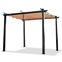 Streamdale Aluminum Outdoor Pergola with Retractable Canopy