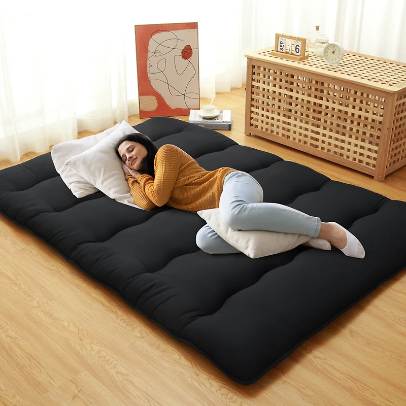 Caromio Full Size Futon Mattress Floor Mattress Pad Portable Dorm Sleeping Pad, 54"x 80"