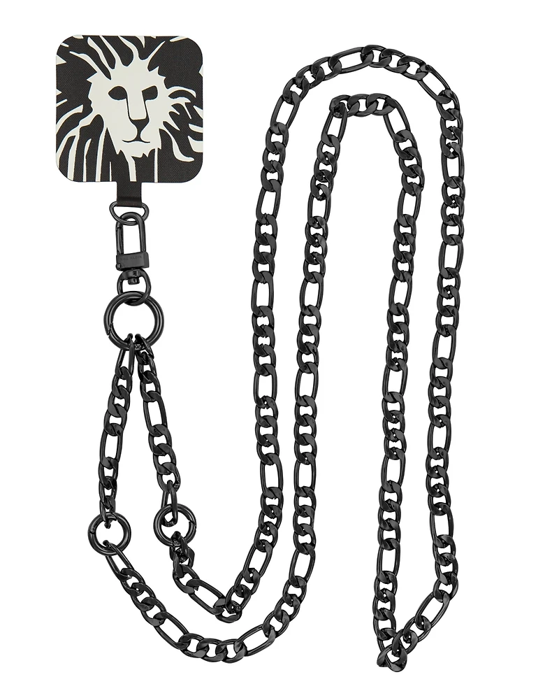 Anne Klein Women's Black Alloy Metal Crossbody Chain designed for iPhone