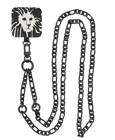 Anne Klein Women's Black Alloy Metal Crossbody Chain designed for iPhone