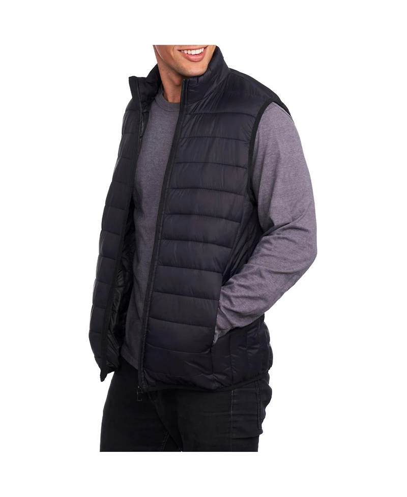 Alpine Swiss Clark Mens Puffer Vest Down Alternative Water Resistant Packable Outerwear Zip Up Pockets Warm Versatile Layer