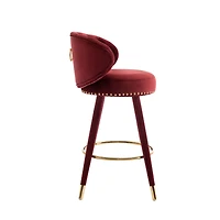 Streamdale Set of 2 Solid Wood Counter Height Bar Stools
