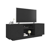 Streamdale Modern Tv Stand For TVs Up To 70", Black