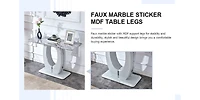 Streamdale Minimalist Gray Mdf Bar Table 47.2" Rectangular