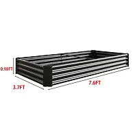 Streamdale Furniture Metal Raised Garden Bed Kit for Flowers, Veggies (7.6x3.7x0.98ft)