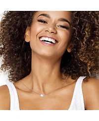 Sanrio Hello Kitty Silver Plated Enamel Pave Initial Slider Necklace