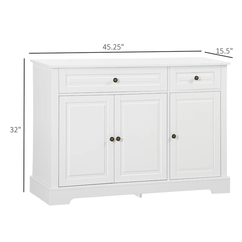 Homcom Modern Sideboard Buffet Cabinet with Storage Cupboards and Drawers