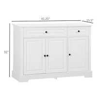 Homcom Modern Sideboard Buffet Cabinet with Storage Cupboards and Drawers