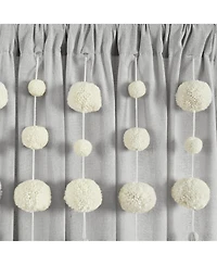 Lush Decor Boho Pom Tassel Linen Window Curtain Panel