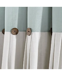 Lush Decor Linen Button Window Curtain Panels