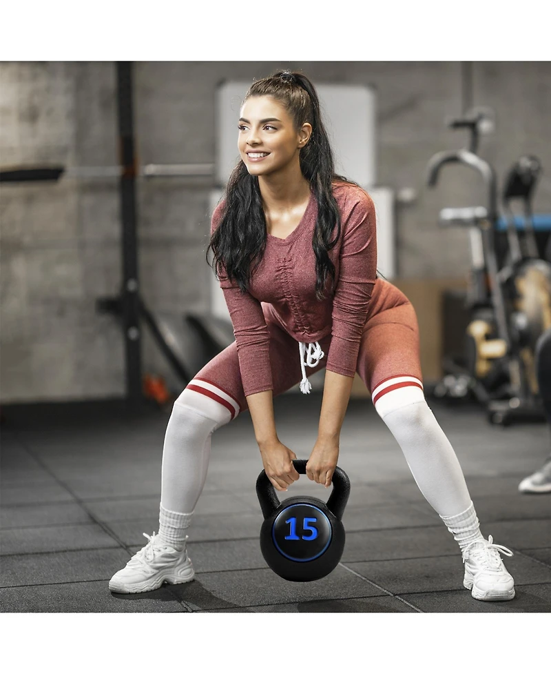 Slickblue 3 Pieces 5, 10, 15lbs Kettlebell Weight Set