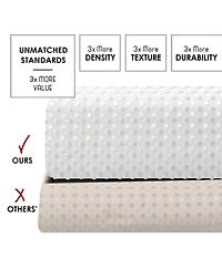 Clara Clark Heavy Duty Fabric Water-resistant Shower Curtains - Waffle Design 72"x72"