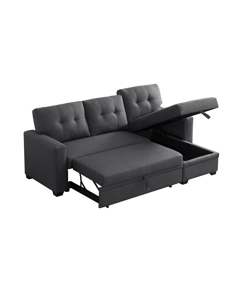 Streamdale Upholstered Pull Out Sectional Sofa With Chaise