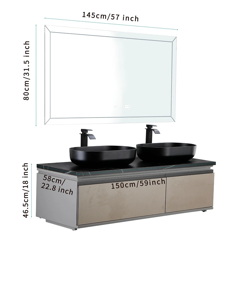 Streamdale 24x14x5.5 Matte Shell Bathroom Sink