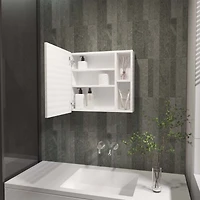 Streamdale Furniture Myrick 2-Shelf Medicine Cabinet With Mirror