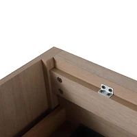 24" Bathroom Vanity, With Black Ceramic Sink And 2 Soft Close Drawers