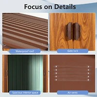 Streamdale 6x6 Metal Storage Shed with Wood Grain Horizontal Siding