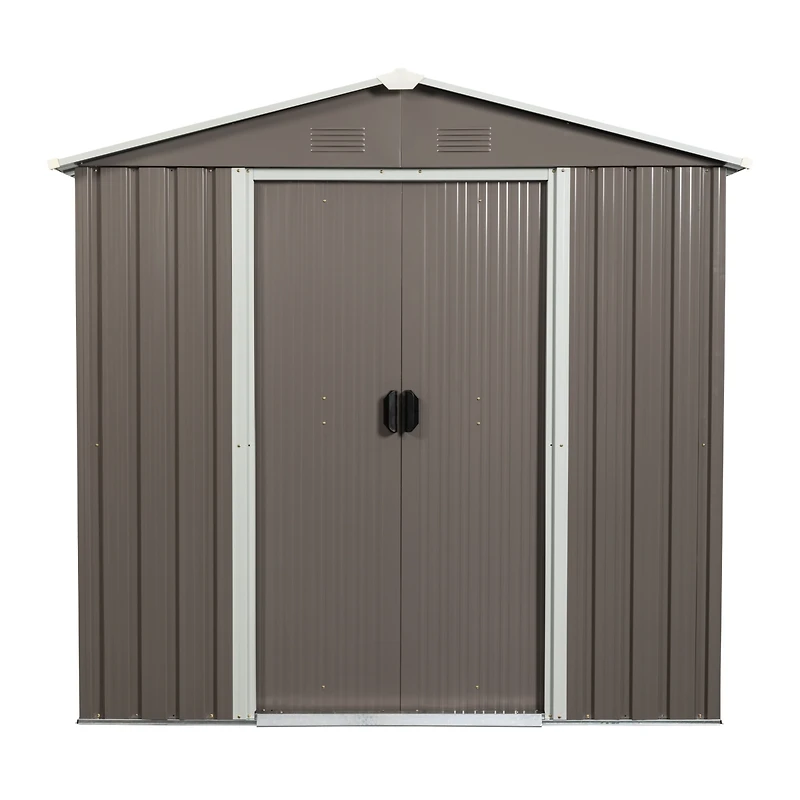 Streamdale 6FT X 5FT Outdoor Metal Storage Shed Gray