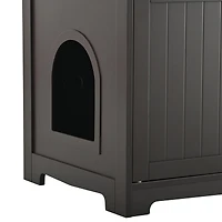 Streamdale Furniture Cat Litter Box Furniture, Enclosed, Espresso